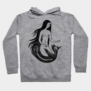 Woodcut Mermaid Hoodie